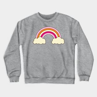 Cute pink rainbow with clouds Crewneck Sweatshirt